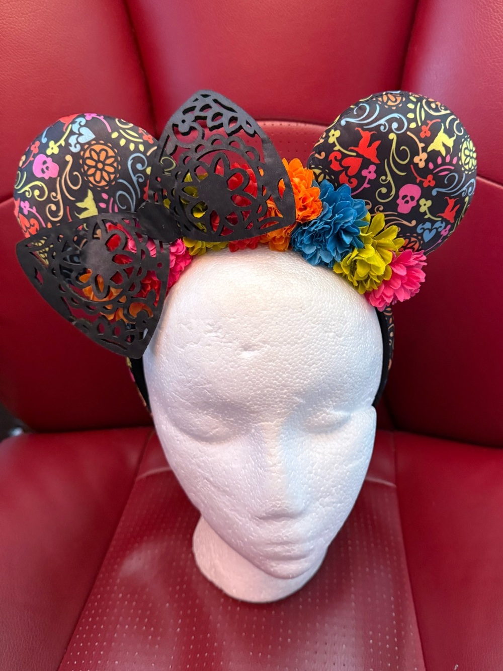 Disney Parks Dia de Los Muertos Coco Minnie Mouse Ears Headband
